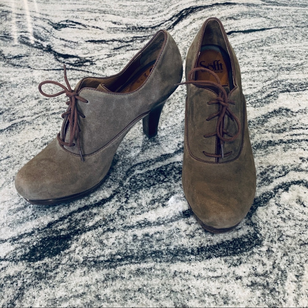 Sofft Suede Lace up Boots - Picture 3 of 9